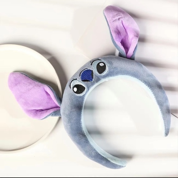 Plush headband cute blue headband party plush headband. Perfect cute style - Picture 3 of 6
